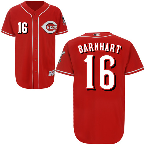 Tucker Barnhart #16 MLB Jersey-Cincinnati Reds Men's Authentic Red Baseball Jersey